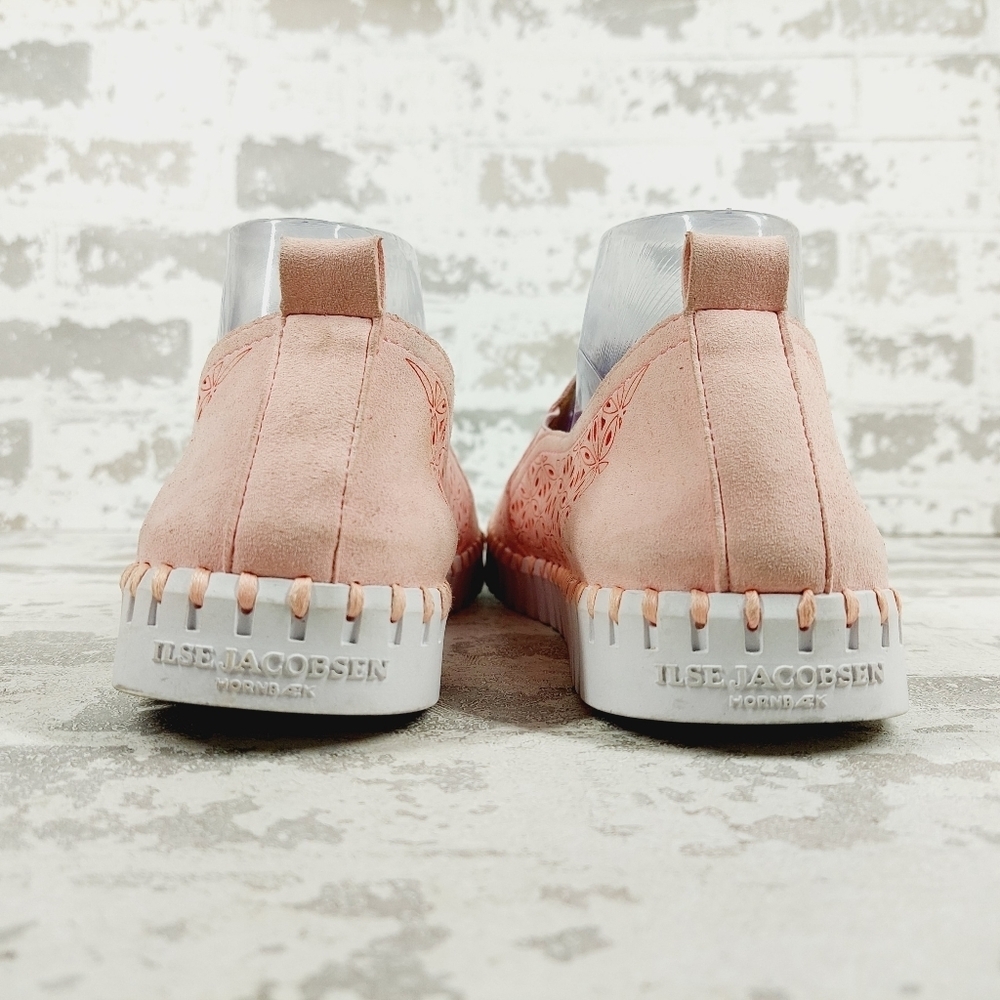 New Ilse Jacobsen Tulips ADOBE ROSE Leather Cut Out Flat Sneakers W436 - Picture 6 of 11